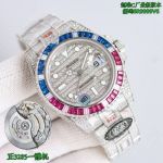 Clean Factory Rolex GMT-Master II 3285 Diamond Face Watch 40mm